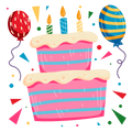 Double-Layer Birthday Cake 🎂 – Virtual Gift for Streamer